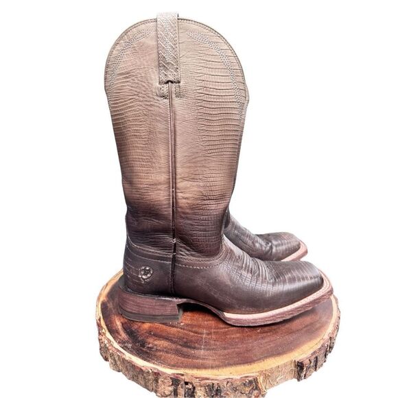 Ariat Ladies Ombre Western - Chocolate Lizard Print sz 6 - Picture 1 of 8